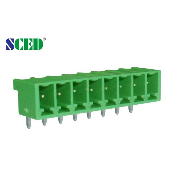 Brass Male Plug in Terminal Block Right Angle 3.81mm Pitch 300V/8A 2-24P