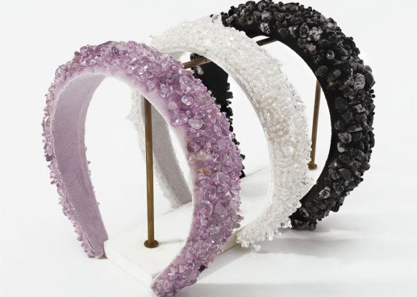 Europe United States fashion Baroque crystal heavy industry beaded irregular gravel headbands luxury accessories