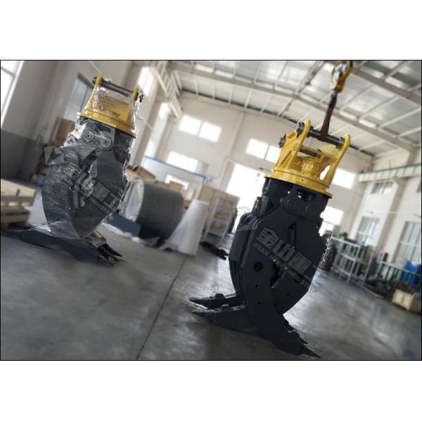 Heavy Duty Hydraulic Log Grapple Double Cylinders For 30 Ton Excavator Volvo EC290 EC360
