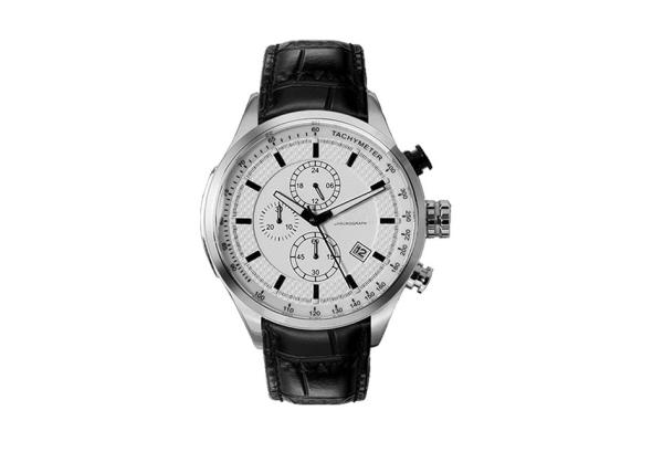 316L Sapphire Chronograph Wrist Watch ,  Genuine Cow Leather Chronograph Watch