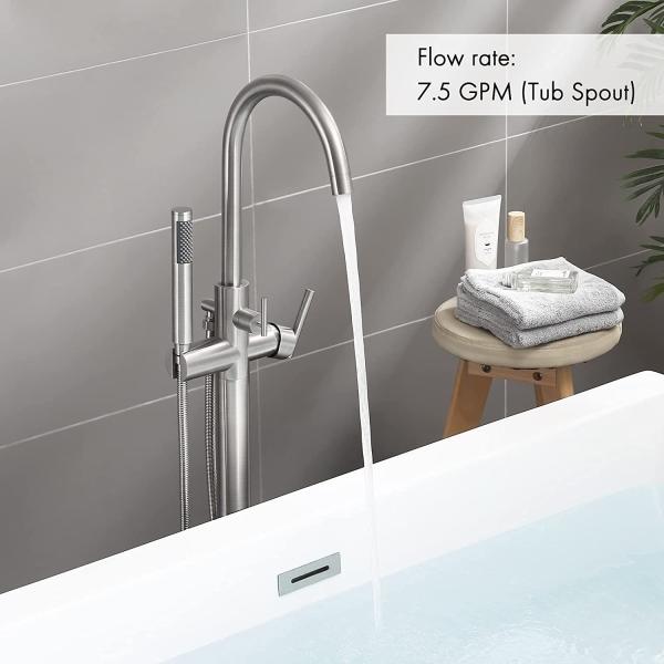 OEM ODM duschkopf freestanding bathtub faucet stainless steel water tap shower filler mixer waterfall faucet set