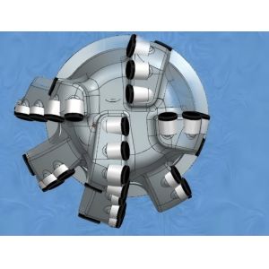 PDC Rock Bit HDD Drill Bit with Eccentric Reaming 156mm Dilated Hole Diameter