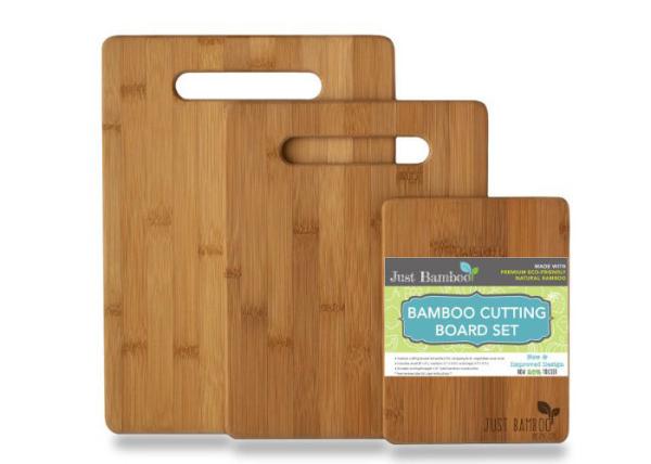 Totally Bamboo Kitchen Supplies Mini Wood Cutting Board With Handle Antibacterial