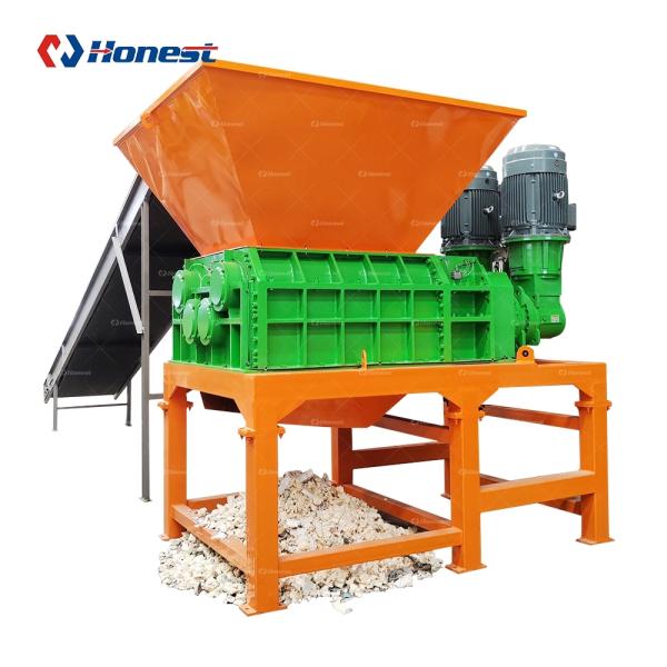 High Quality Automatic Scrap Car Tire Rubber Recycling Machine Double Shaft Low