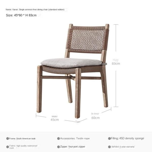 Nordic Modern Round And Rectangle Teak Outdoor Dining Table And Chairs For 10 Person
