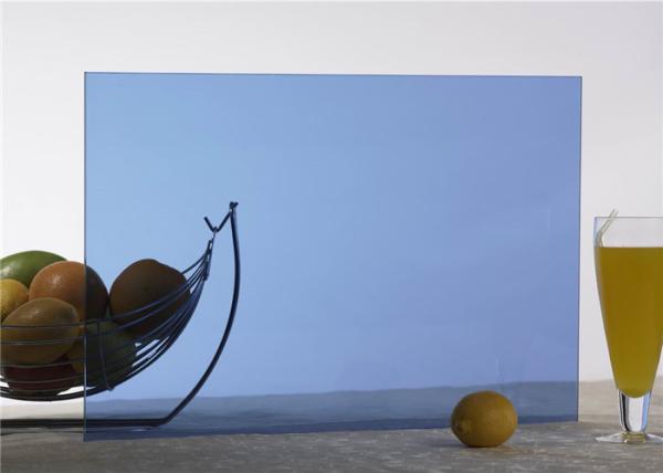 Gray / Bronze Tinted Glass , Blue Tinted Glass Sheet For Construction Glass