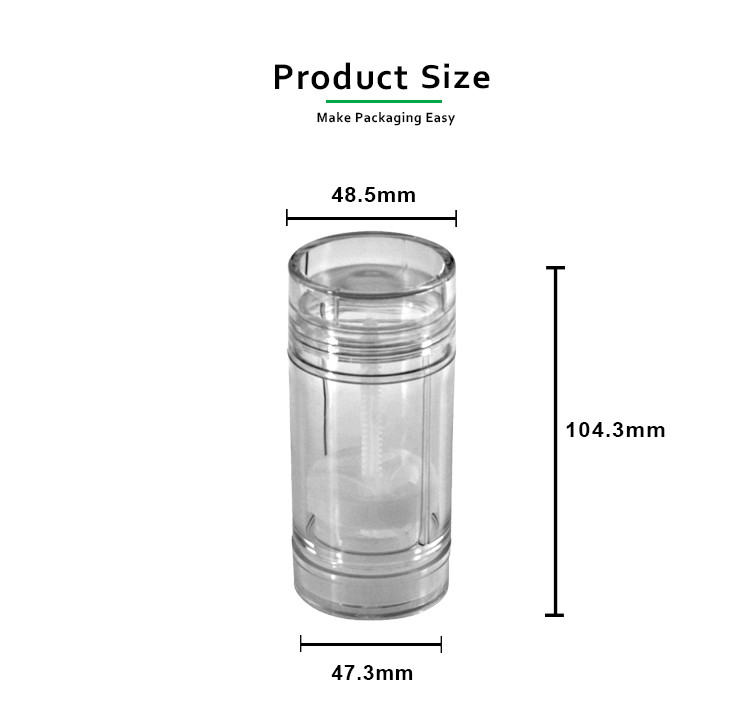 Ясность ручки дезодоранта OEM 65ml ODM цилиндрическая КАК бутылка 65g для благоухания тела