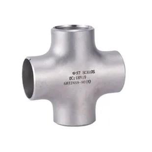 SS316L Sanitary Pipe Fittings Stainless Steel Seamless Equal Cross Tee Food Grade