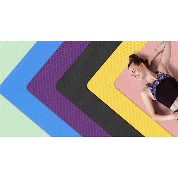 Extra Thick Yoga Mat for Women Men Kids, Professional TPE Yoga Mats, Workout Mat with Carrying Strap Yoga, Pilates