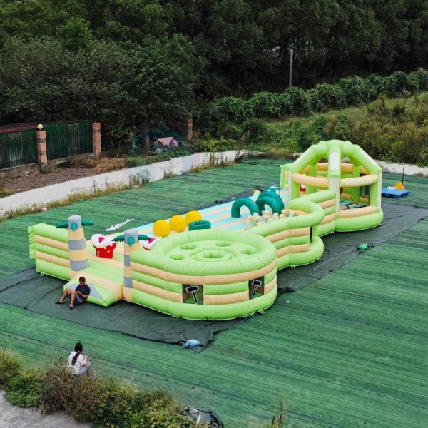 Colorful Inflatable Fun City Kids Amusement Park Custom Obstacle Course Playground Commercial Inflatable Games