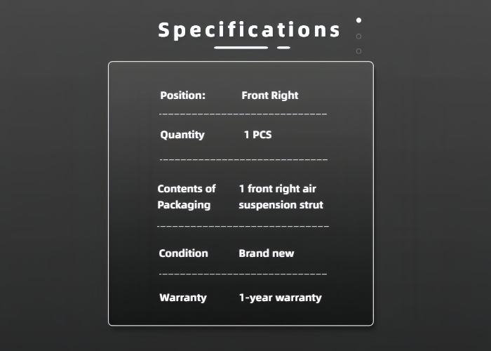 New Fit For Porsche Panamera 2014-2017 97034305210 Front Right Air Suspension Shock Strut