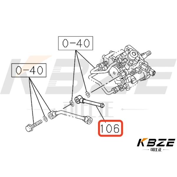 6HK1 ENGINE EXCAVATOR 8-98014903-0 8980149030 DIESEL PUMP FUEL PIPE FOR ZX330-3 ZAX350-3
