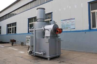 Electric Auto Control PLC  50L/H Incinerator For Smokeless Burning Of Medical Household And Pet Waste
