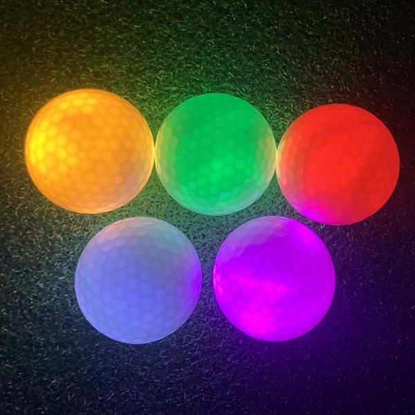 Sports Theme Customized Glow In The Dark LED Golf Balls for Men Women Kids