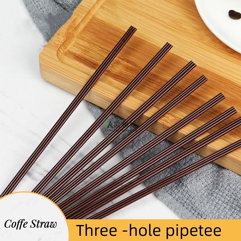 Party and Wedding Essential Coffee Straw Plastic Drinking Stirring Tea Two /Three Holes