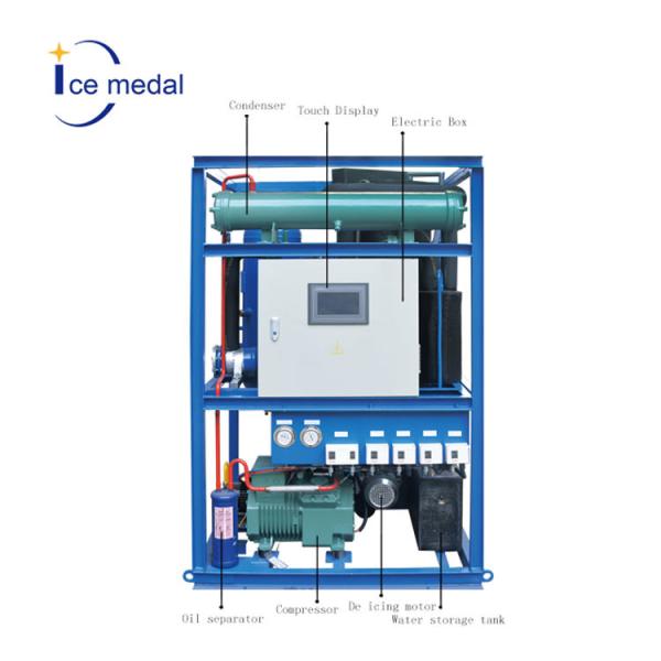 Commercial Large Power Ice Tube Making Machine 83.6kw 380V/3P/50Hz