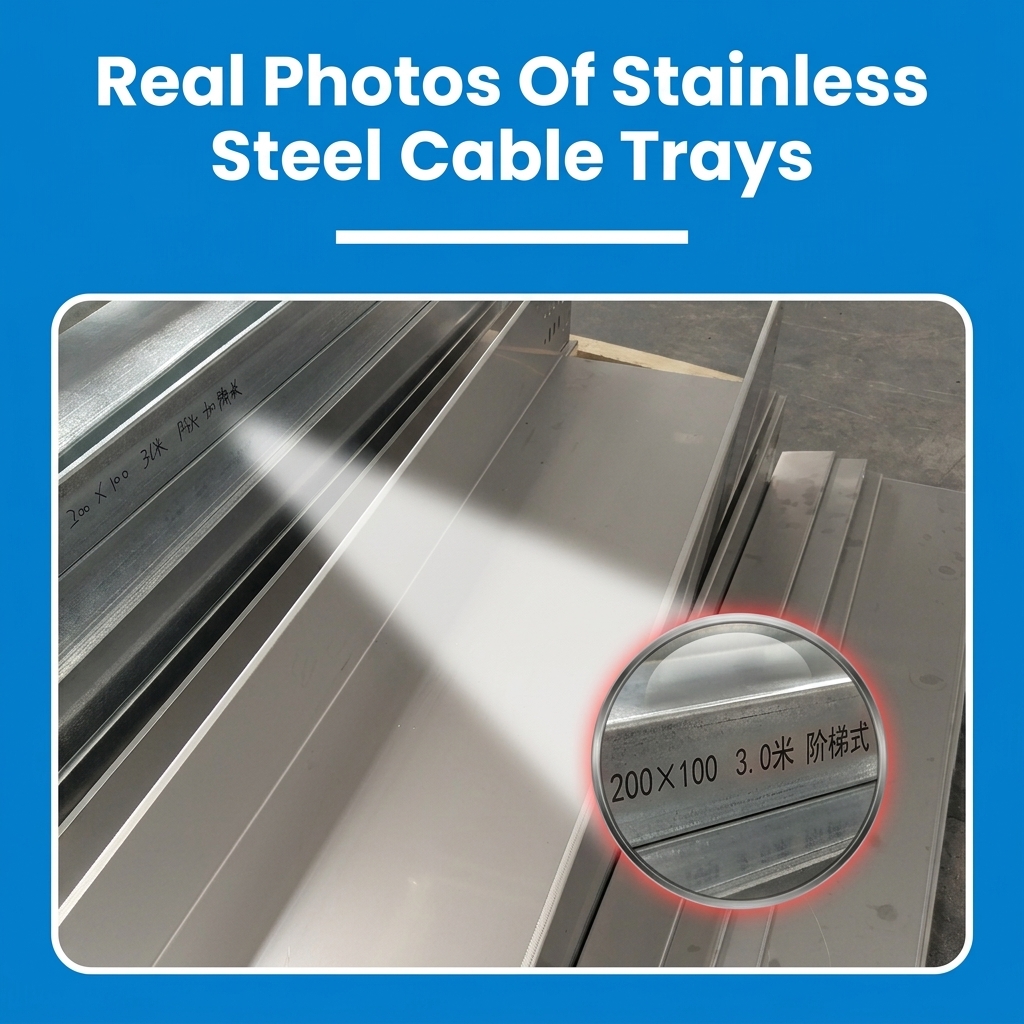 Stainless Steel 700mm Cable Tray Heavy Duty Cable Ladder Punching