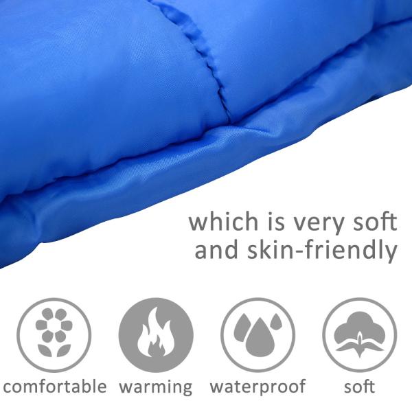 210*160cm 190T Polyester Warm Sleeping Bags For Camping
