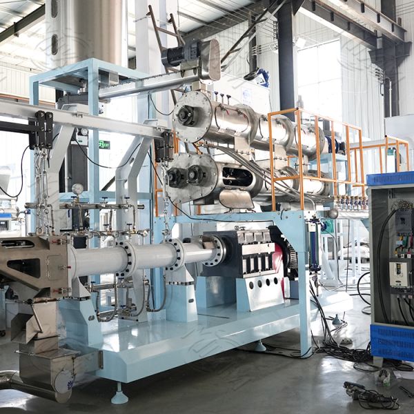 New Automatic Stainless Steel Double Screw Extruder Machine High Productivity Floating Fish Feed Pelletizer sinking shrimp feed for Fish Food