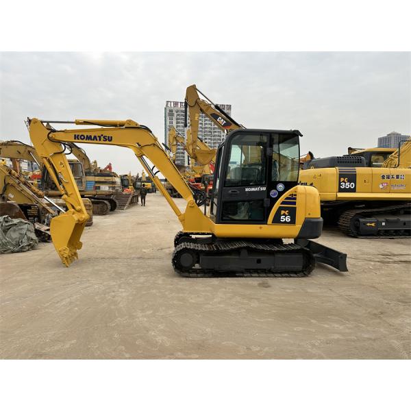 Small Japan Komatsu PC56 Used Hydraulic Excavator Mini Size Weight 5 Tons With Blade