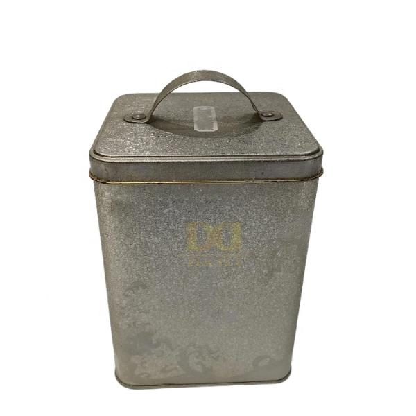 DADI Matte Frosted Square Tin Can Tinplate Food Organizer Personalized Candy Tin Box