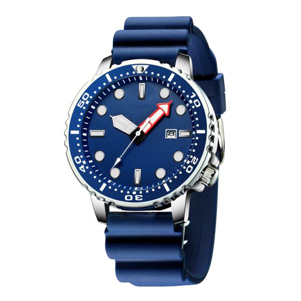 Fashion Casual Men Sports Quartz Watch Water Ghost Watches Green Color