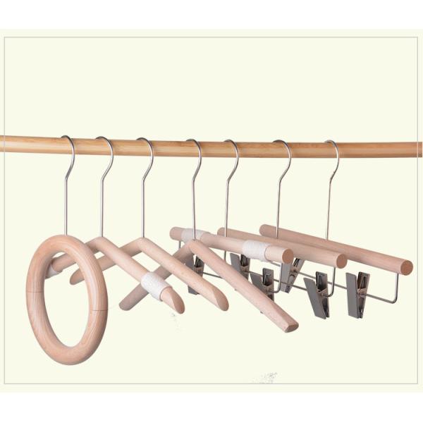 Многофункциональная деревянная вешалка кольца шарфа вешалки одежд Unpainted