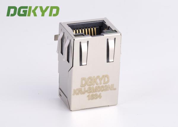 O metal protegeu o conector SMT CAT5 Rj45 Jack magnético do PWB RJ45, diodo emissor de luz de G/Y