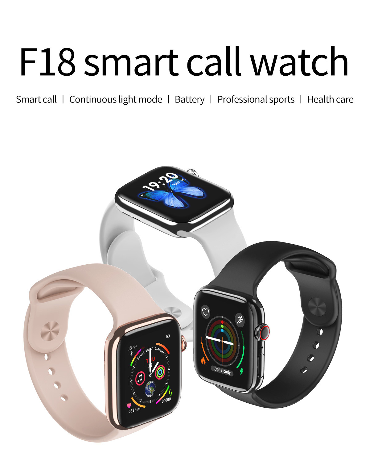 Bluetooth Smartwatch F18 серии 4 звонка Inteligente BT вызывать