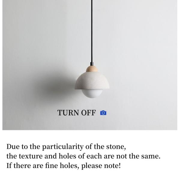 Ваби Саби стиль Цементный подвесок Светлый деревенский стеклянный люстра для спальни / столовой