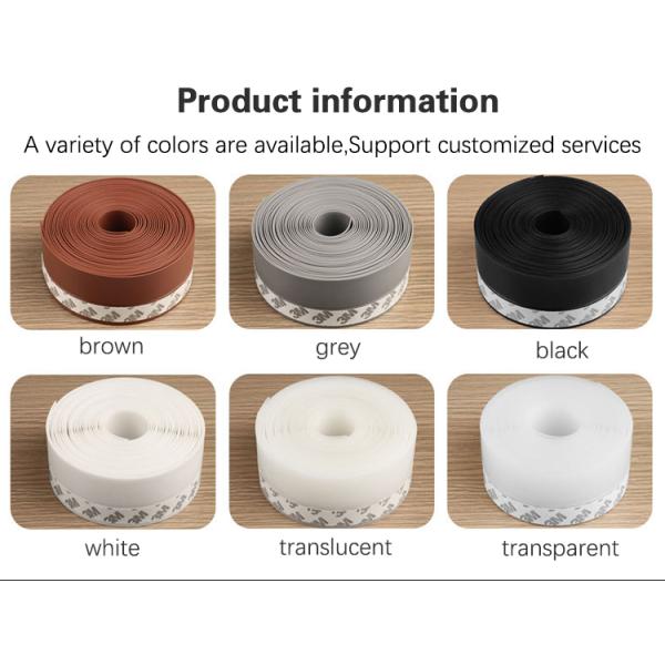 Window Silicone Seal Strip Self Adhesive Tape for Draft Stopper Gap Blocker and Wind Blocker