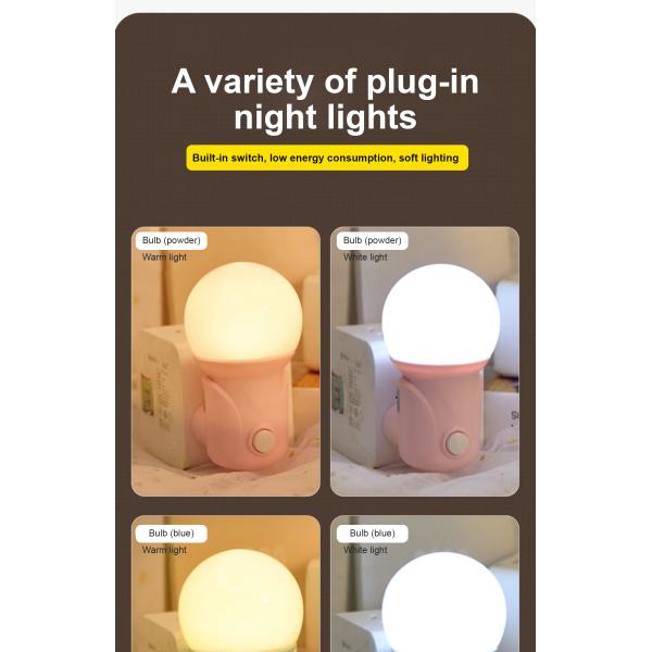 Energy-saving LED Plug-in Night Light for Baby Nursing and Eye Protection in Bedroom