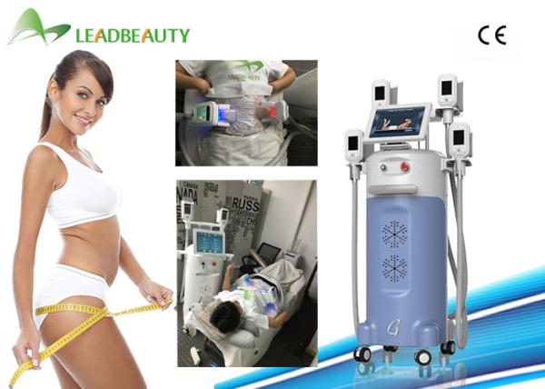 Popular 4 hamdles cryolipolysis cold body sculpting fat freeze slimming machine price