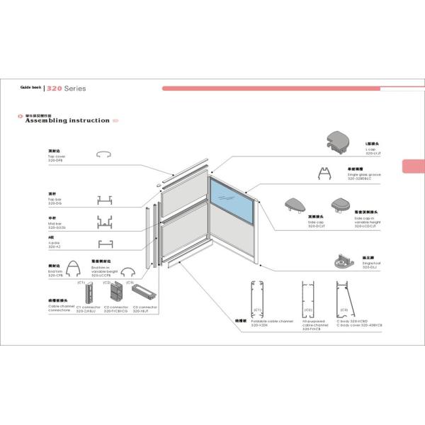 Office Workstations Meubles CD-8802 partition de qualité des bureaux