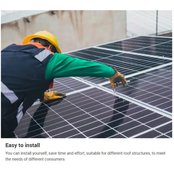 grade híbrida Kit Roof Mounting do sistema fotovoltaico do painel 5kw solar