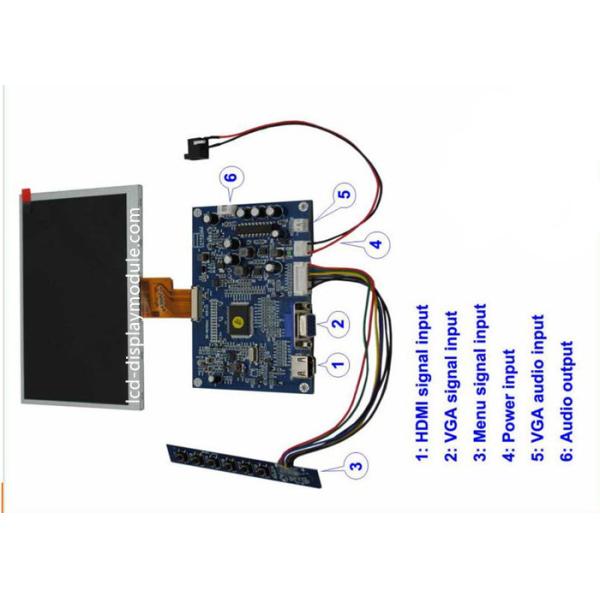 7 мониторов ТФТ ЛКД дюйма 1024 * 600 с СИД сигнала ввода ВГА ХДМИ белым