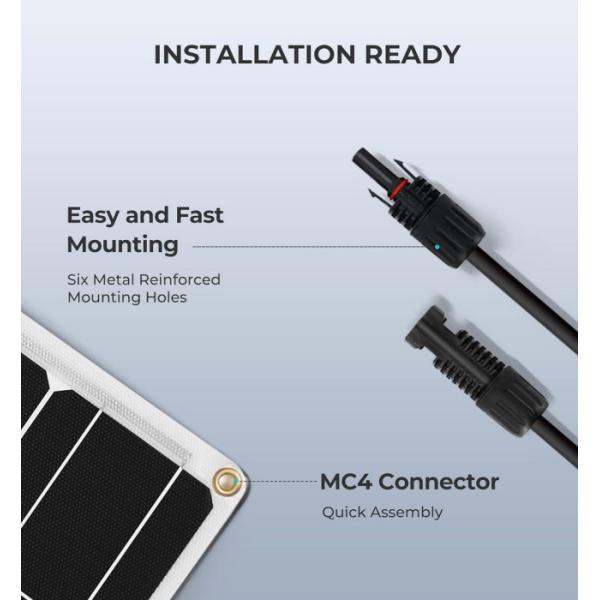 Морской RV тонкий 100w гибкий солнечный панель ячейки IP68 водонепроницаемый ODM