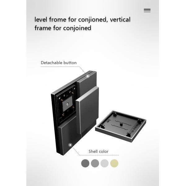 Metal Light Wall Switch Push Button RS485 Vertical Style Multi Color