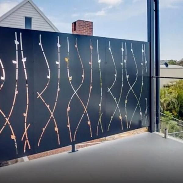 Exterior Front Decorative Metal Gate Aluminum Laser Cut Privacy Screens Outdoor