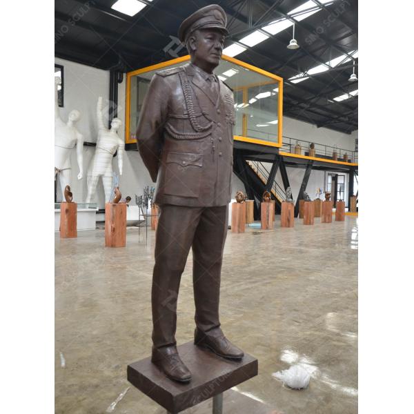 Жизненный размер Античная бронзовая скульптура Внешний кремний Бронзовая мемориальная статуя