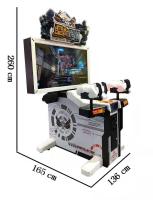 Simulador dobro de Arcade Machines Coin Operated Game do tiro do vídeo estereoscopicamente interno