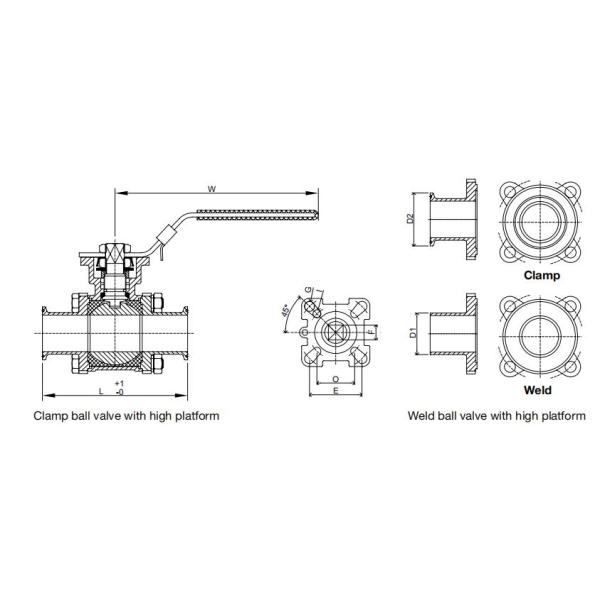 Tri Clamp Ball Valve 3A 1