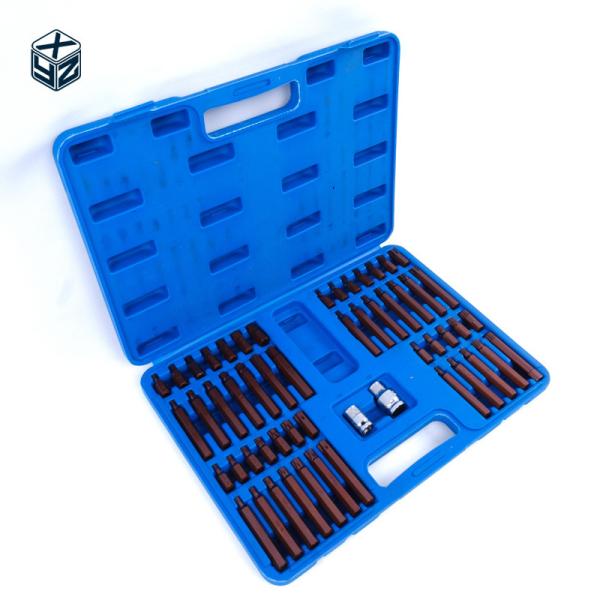 S2 Alloy Steel Precision Machining 54pcs Plastic Box Bits Set for 3/8in Drive Size