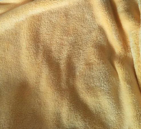 150cm Width 550gsm Microfiber Cleaning Cloth Yellow Coral Fleece 150D / 144F