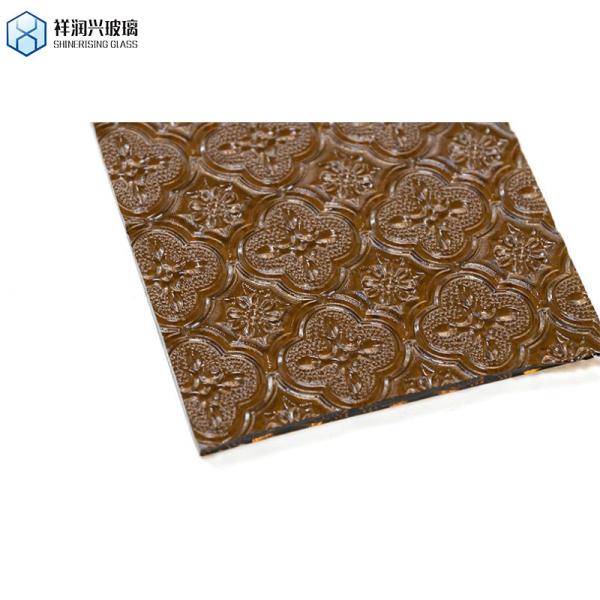 Brown Patterned Glass Shinerising 3mm 5mm 1830*2440new Technology Style Glass Embossed Glass