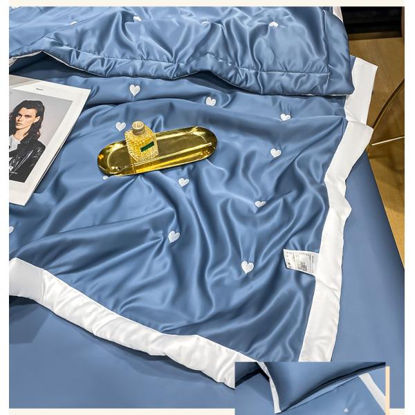 Hospital Customized Size Embroidered Tencel Four-Piece Set for Cooling Summer Nights