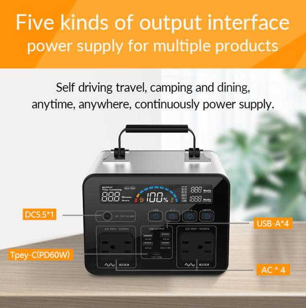 RV 110v FCC 500wh 132400mah Lithium Portable Power Station
