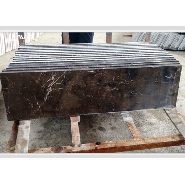 Dark Emperador Marble Stone Tile Glossy Polished Strong Wear Resistance