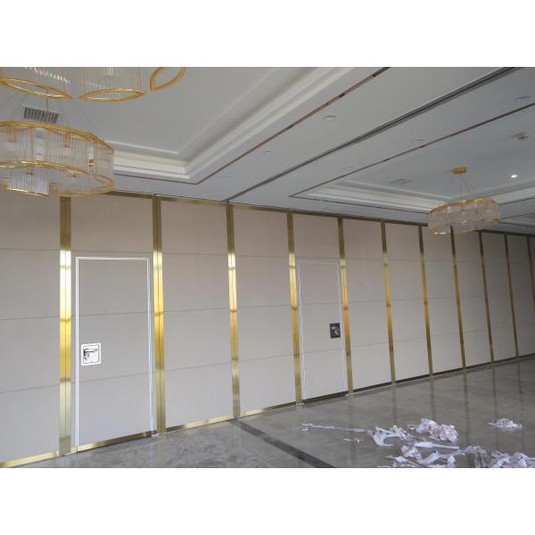 Conference Room Sliding Wall Partition Melamine Surface Ceiling Track Roller