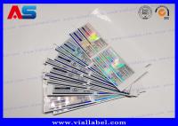 autocollants en verre pharmaceutiques imperméables brillants de label de médicament d'hologramme de labels de fiole de labels de bouteille des stéroïdes 15ml